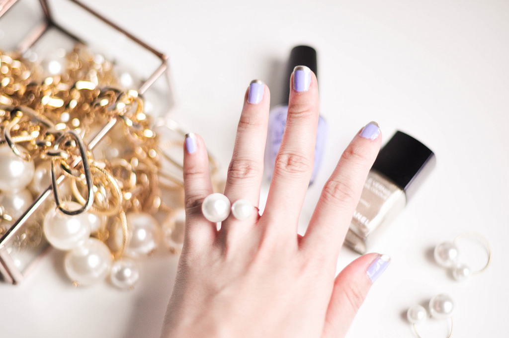 Lilac French Manicure